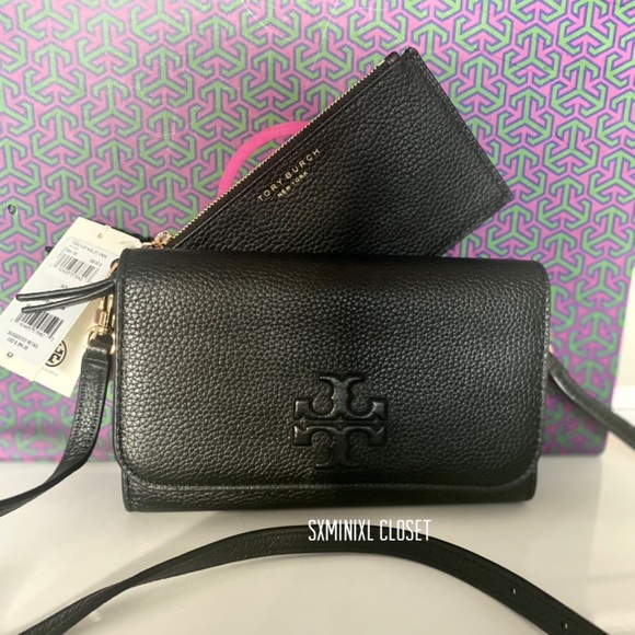 🚫SOLD🚫🛍NEW🛍Tory Burch Thea Flat Wallet Crossbody Bag/shoulder bag/leather - Picture 2 of 15